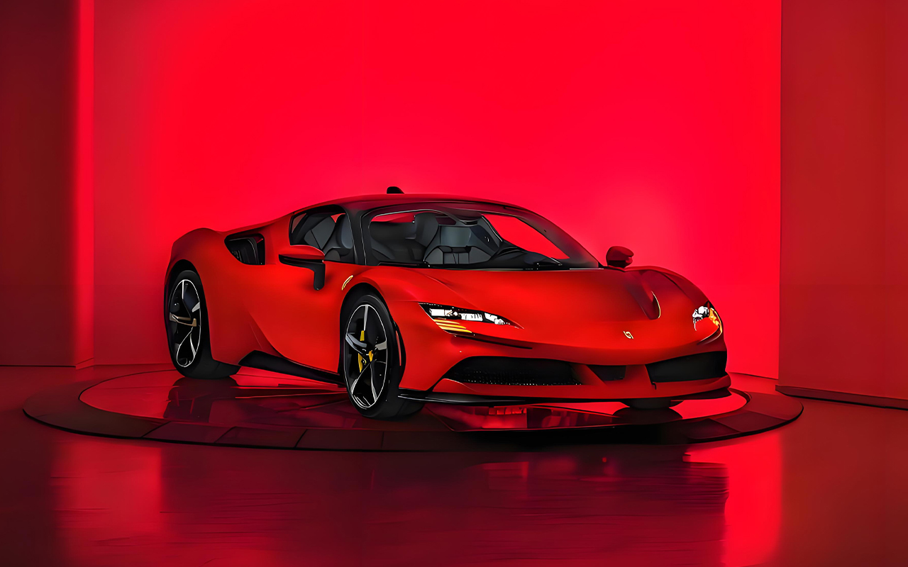 Ferrari Red Car Wrap Film Красная пленка для автомобиля Ferrari