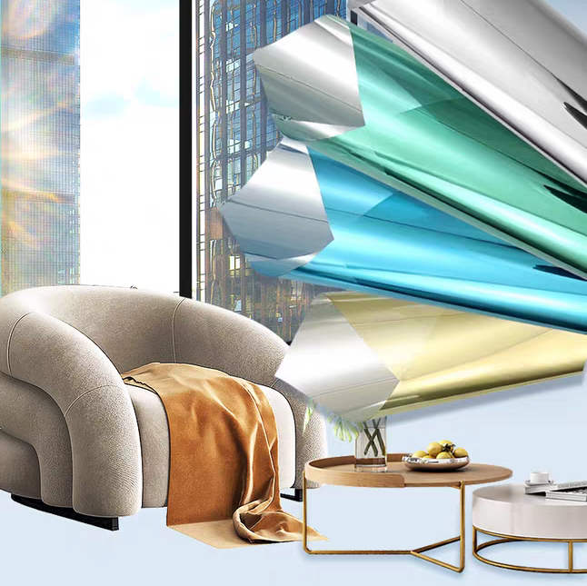 односторонняя зеркальная оконная пленка