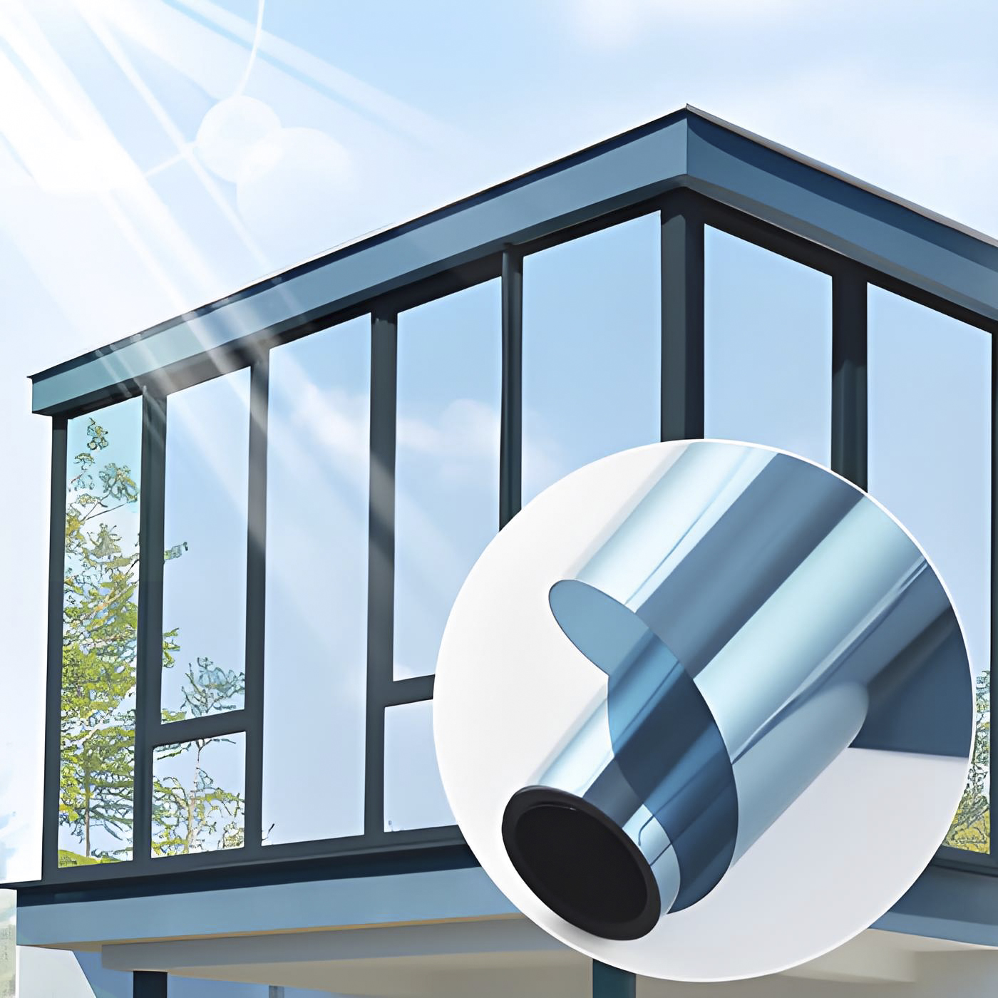 Строительная оконная пленка