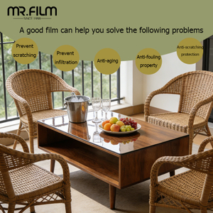 Прозрачная защитная пленка против царапин для деревянного пола