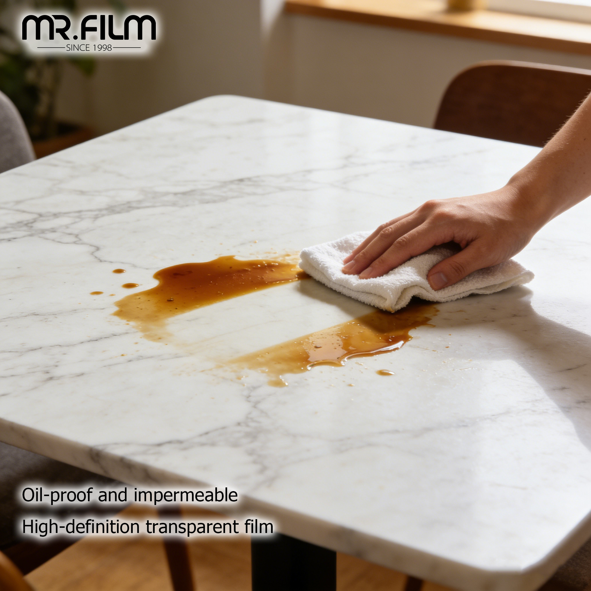 Защитная пленка от царапин для мраморной столешницы