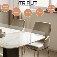 Глянцевая прозрачная защитная пленка для мебели матового оттенка