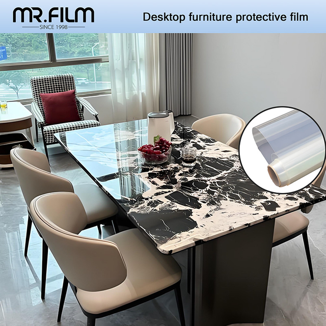 Декоративная пленка для мебели, прозрачный оттенок для стола