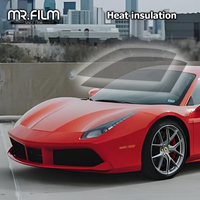 Vlt 32% Черная боковая пленка для защиты от солнца лобового стекла