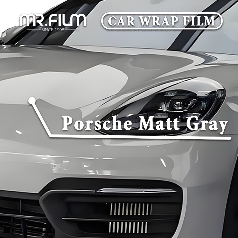 Пленка Porsche Matt Grey для изменения цвета автомобиля для защиты автомобиля от царапин