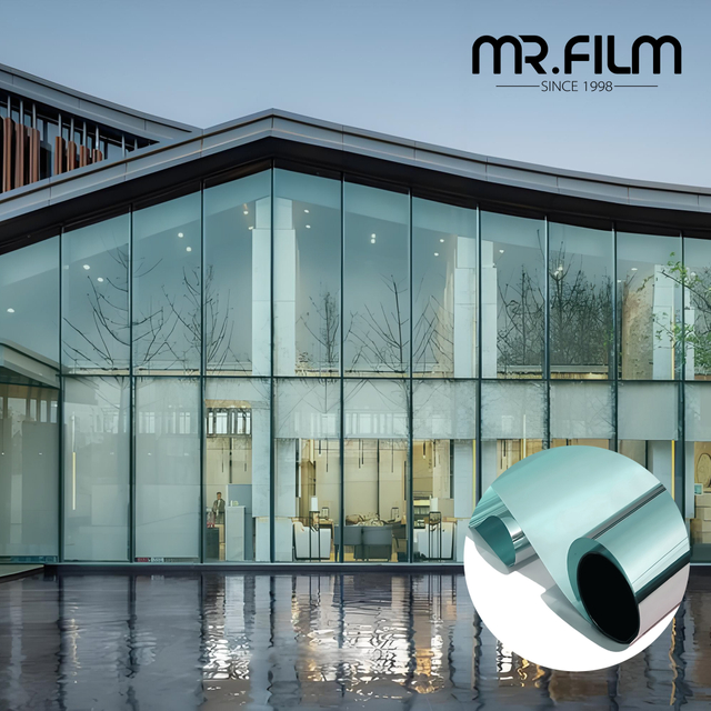 Солнечная оконная пленка для отражающего стекла, навесная стена, жилой оттенок