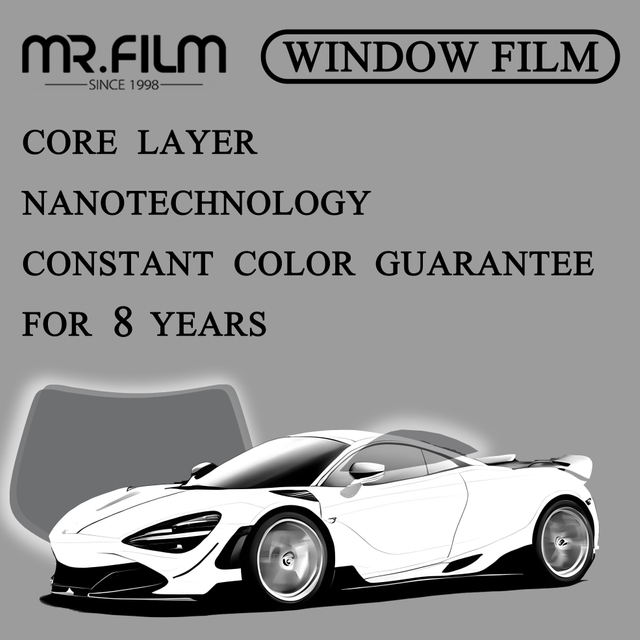 Самоклеящаяся противовзрывная тонировка для автомобильного стекла 