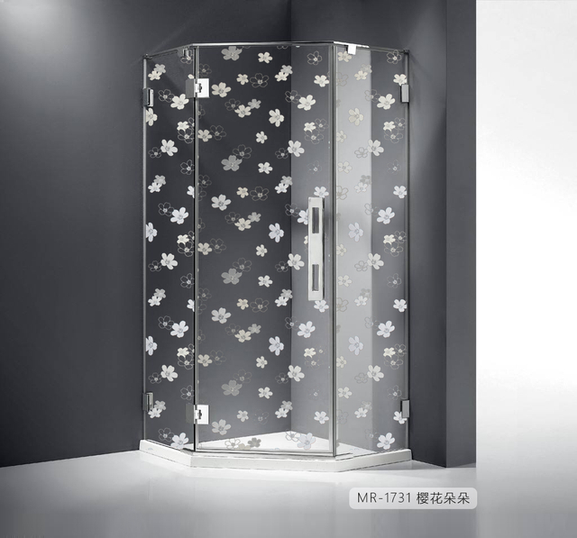 Декор Цветочные обои Стеклянная оконная пленка Красочный оттенок стекла