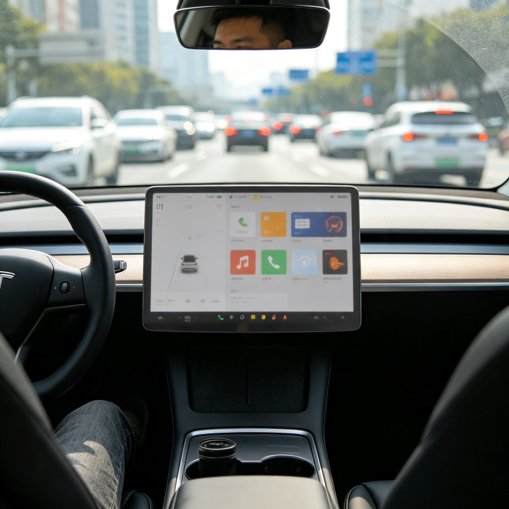 Car displays anti-fingerprint film В автомобиле установлена пленка против отпечатков пальцев