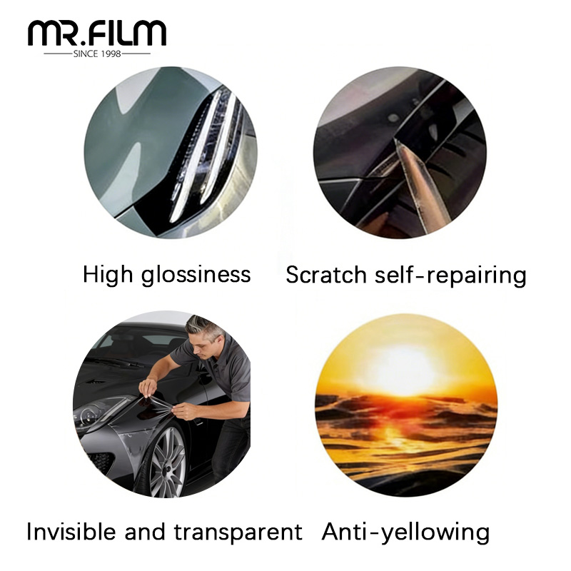 Гидрофобная самовосстанавливающаяся антиавтомобильная пленка для сохранения глянца