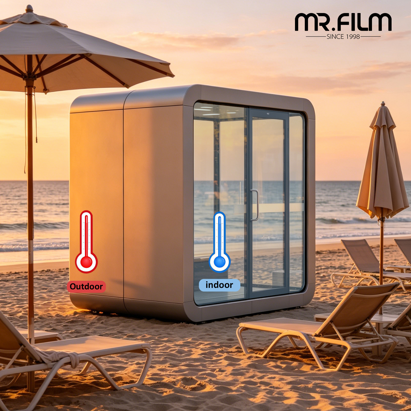 Теплоизоляционная пленка для наружного звукоизоляционного стенда 